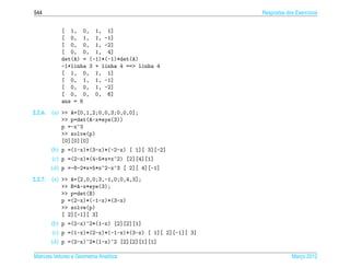 Matrizes e sistemas lineares