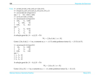 Matrizes e sistemas lineares