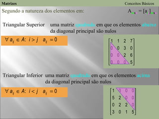 Matriz Diagonal Inferior Slide: Matrizes, Matemática. | PPT