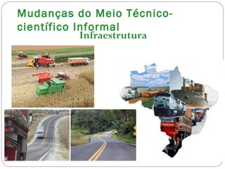 Mudanças do Meio Técnico-
científico Informal
Infraestrutura
 