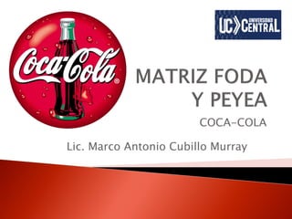 COCA-COLA
Lic. Marco Antonio Cubillo Murray
 
