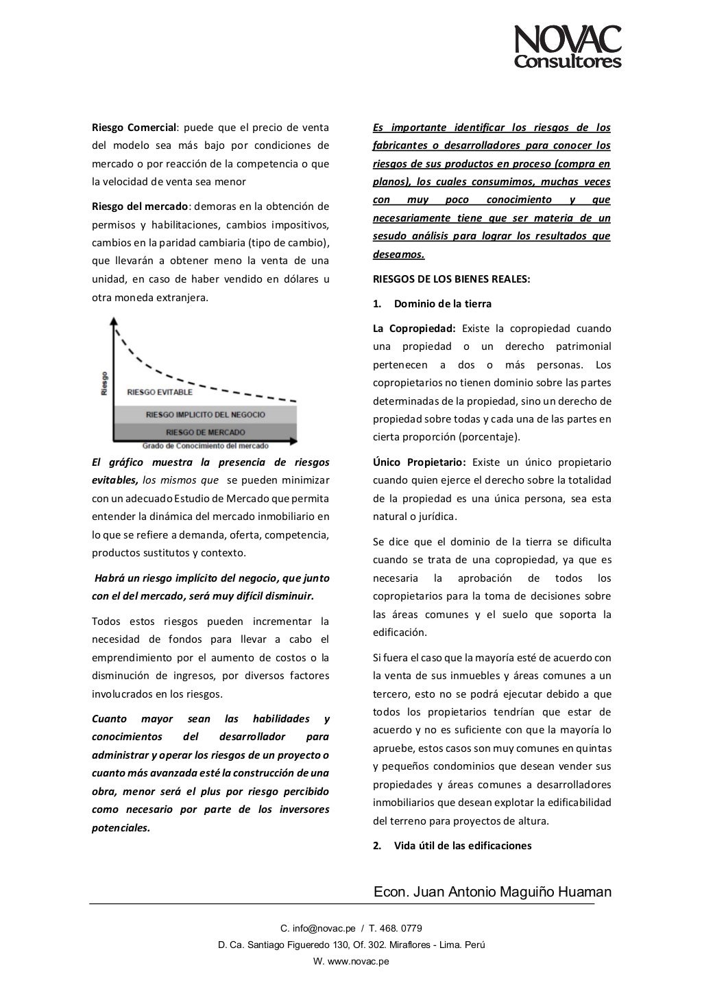 La Matriz De Factores De Riesgo En Inversiones Inmobiliarias FRII 