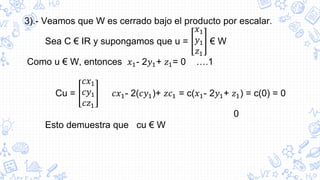 Matriz inversa y subespacios PPT
