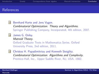Springer Matroid Matroids | PDF