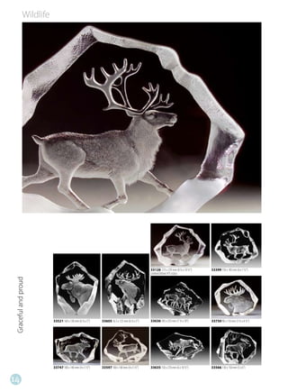 Wildlife




                                                                                          33126 215 x 270 mm (8 ½ x 10 ½”)   33399 150 x 185 mm (6 x 7 ½”)
                                                                                          Limited Edition 975 st/pcs
 Graceful and proud




                         33521 160 x 130 mm (6 ½ x 5”)   33605 16 5 x 125 mm (6 ½ x 5”)   33636 185 x 255 mm (7 ½ x 10”)     33750 90 x 110 mm (3 ½ x 4 ½”)




                         33747 100 x 140 mm (4 x 5 ½”)   33597 100 x 140 mm (4 x 5 ½”)    33635 150 x 270 mm (6 x 10 ½”)     33566 130 x 150 mm (5 x 6”)


14
 