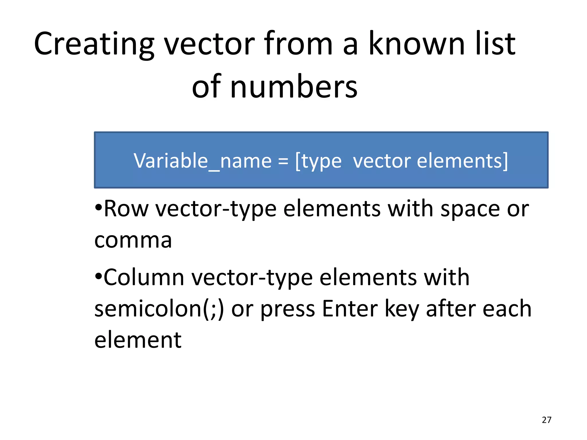 An Introduction to MATLAB for beginners | PPT