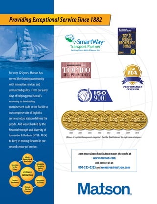 Matson Blocker Matson Brochure.Pdf