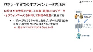 第7回WBAシンポジウム：松嶋達也〜自己紹介と論点の提示〜スケーラブルなロボット学習システムに向けて