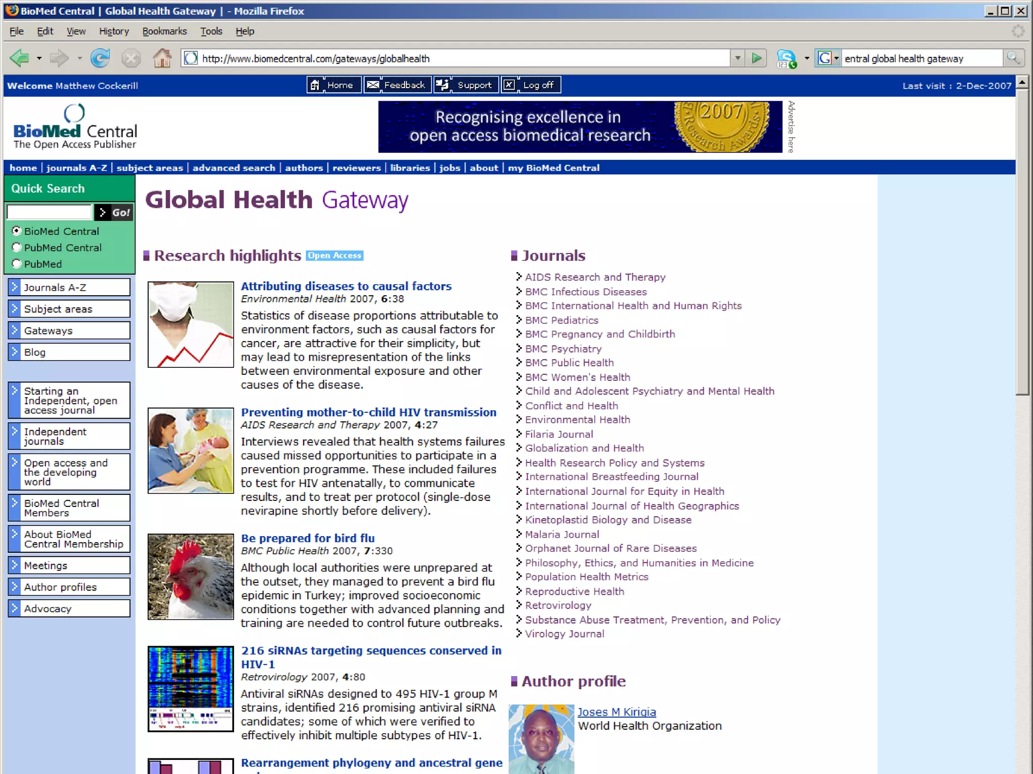 The latest open access research on global health issues 