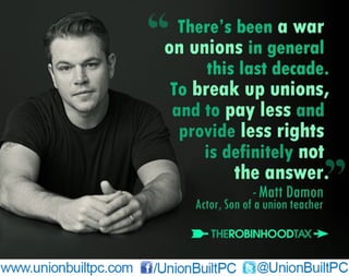 Matt Damon is #UnionStrong