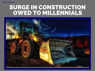 Matt Doheny: Surge in Construction Owed to Millennials