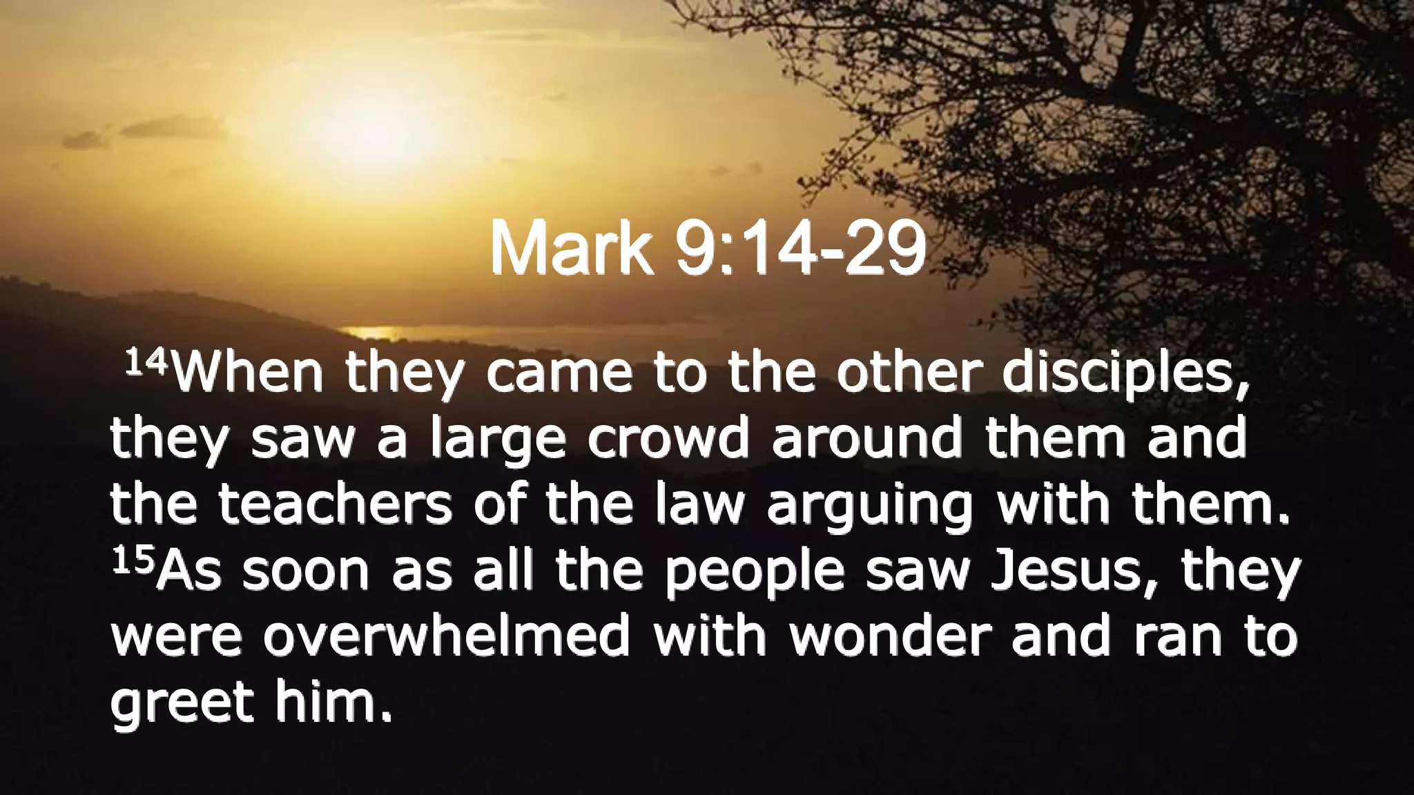 Matt 17; 14 21 & Mark 9; 14-29 Teaching File | PPT