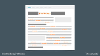 #SearchLeeds@matthewbarby // @HubSpot
 