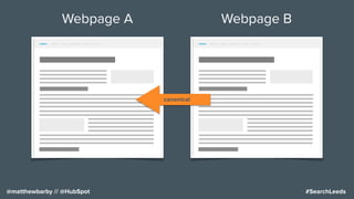 #SearchLeeds@matthewbarby // @HubSpot
Webpage A Webpage B
canonical
 