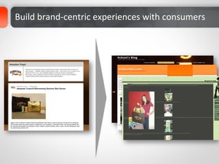 Build	
  brand-­‐centric	
  experiences	
  with	
  consumers	
  
 