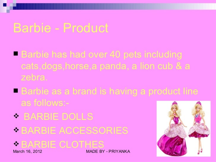 barbie product line