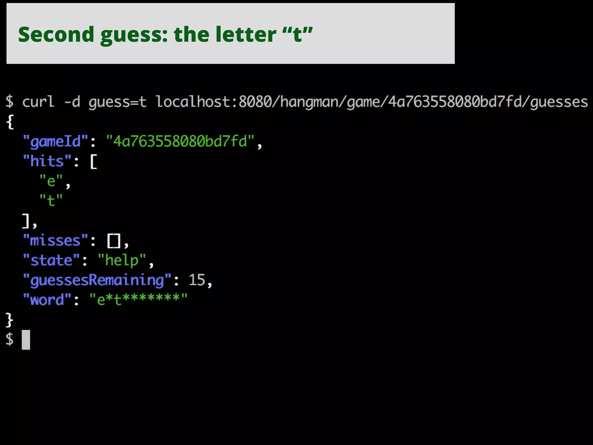 Second guess: the letter “t”
 