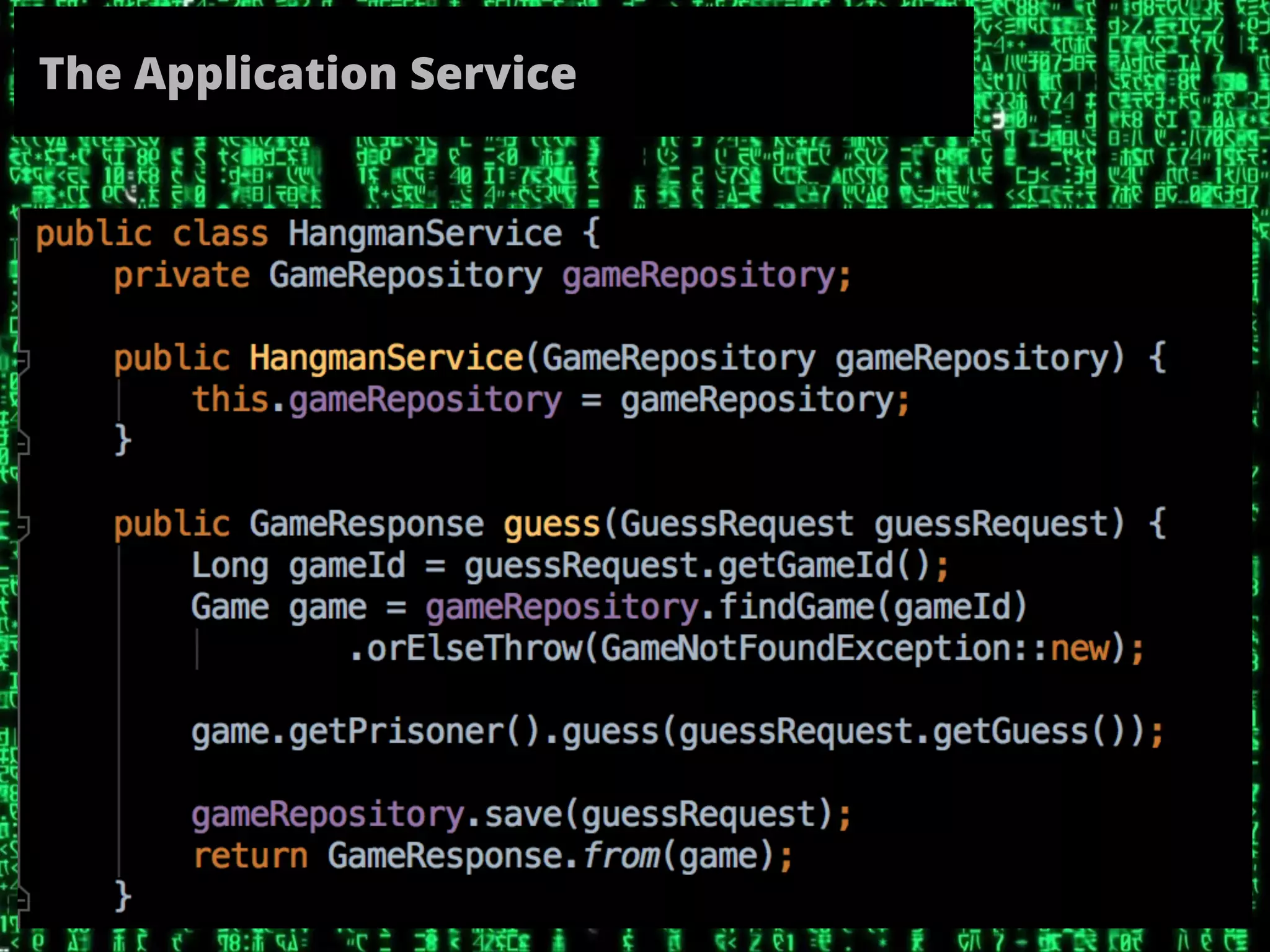 The Application Service
 