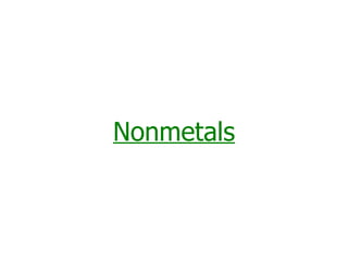 Nonmetals 