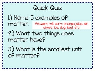 What is Matter for middle school students | PDF