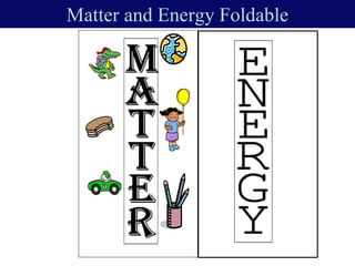 Matter and Energy Foldable
 
