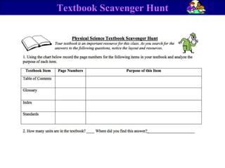 Textbook Scavenger Hunt
 