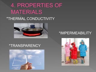 *THERMAL CONDUCTIVITY
*TRANSPARENCY
*IMPERMEABILITY
 
