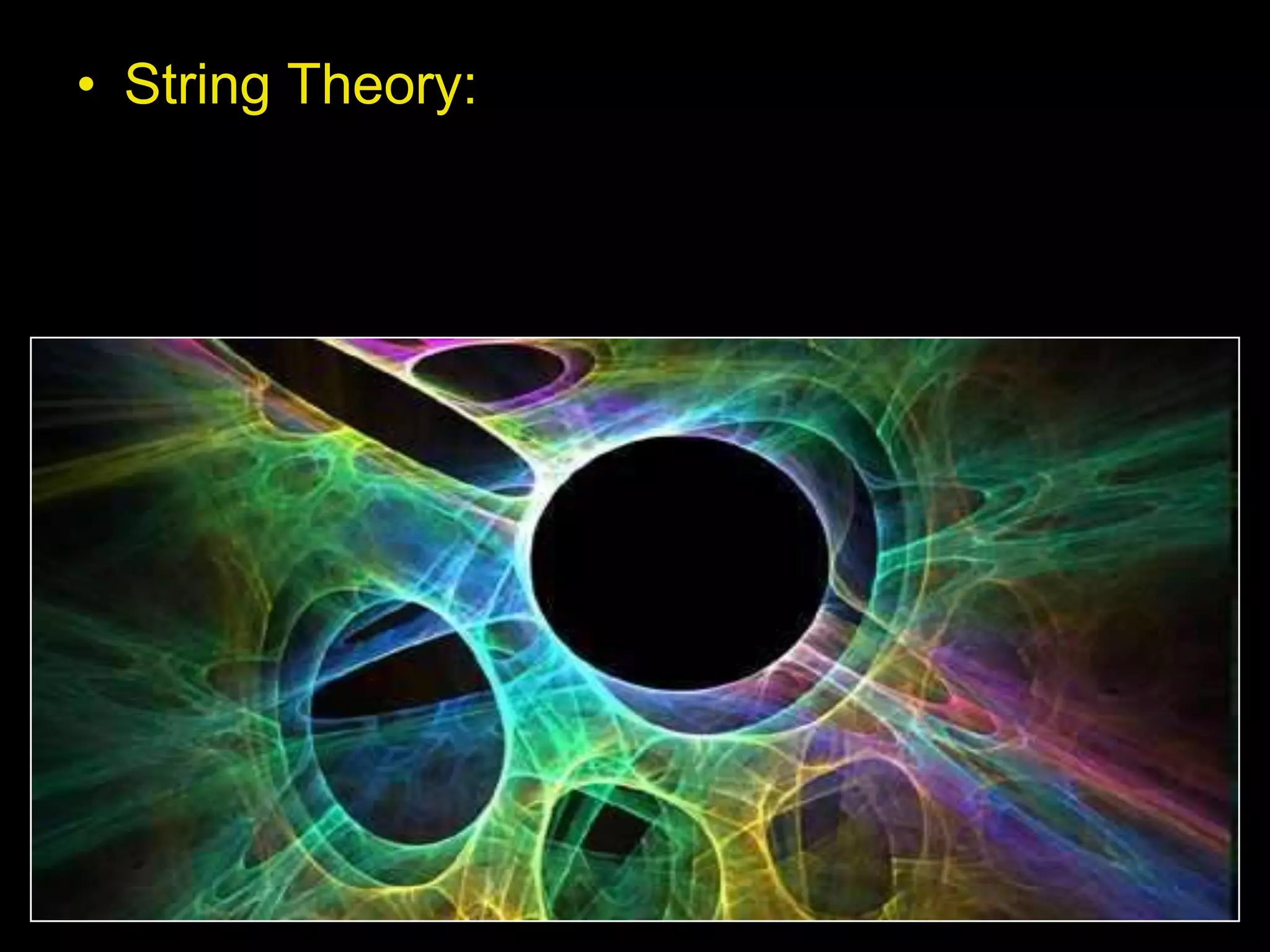 • String Theory:
 