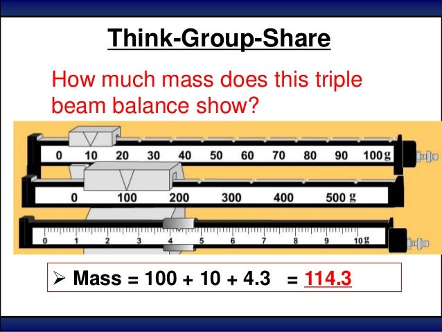 How do you read a triple-beam balance?