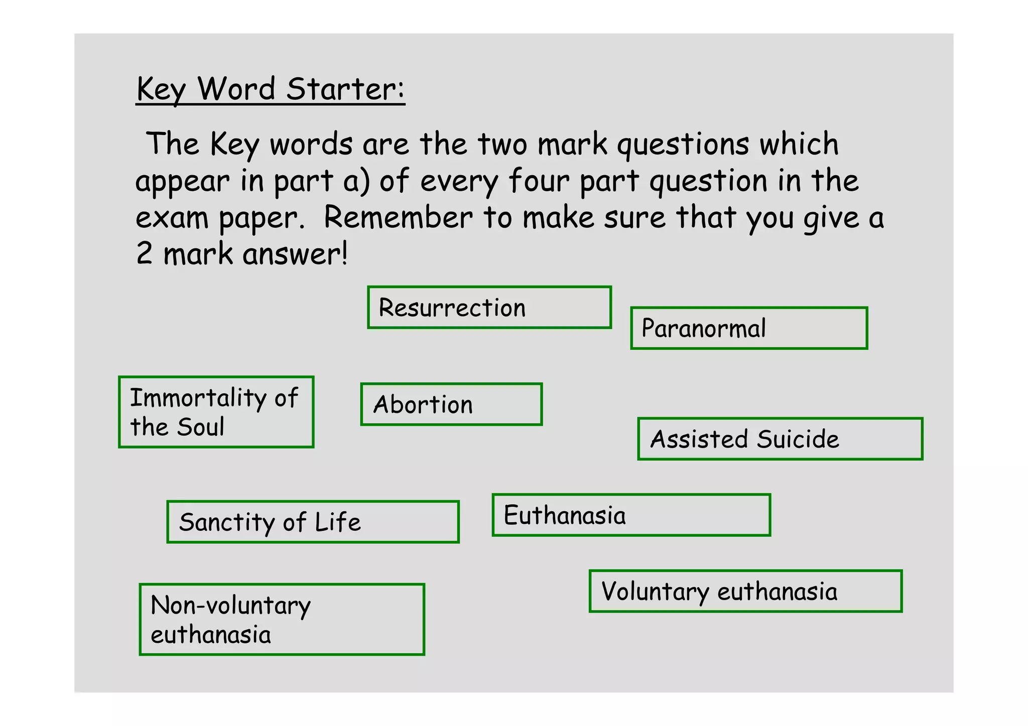 Matters Of Life And Death