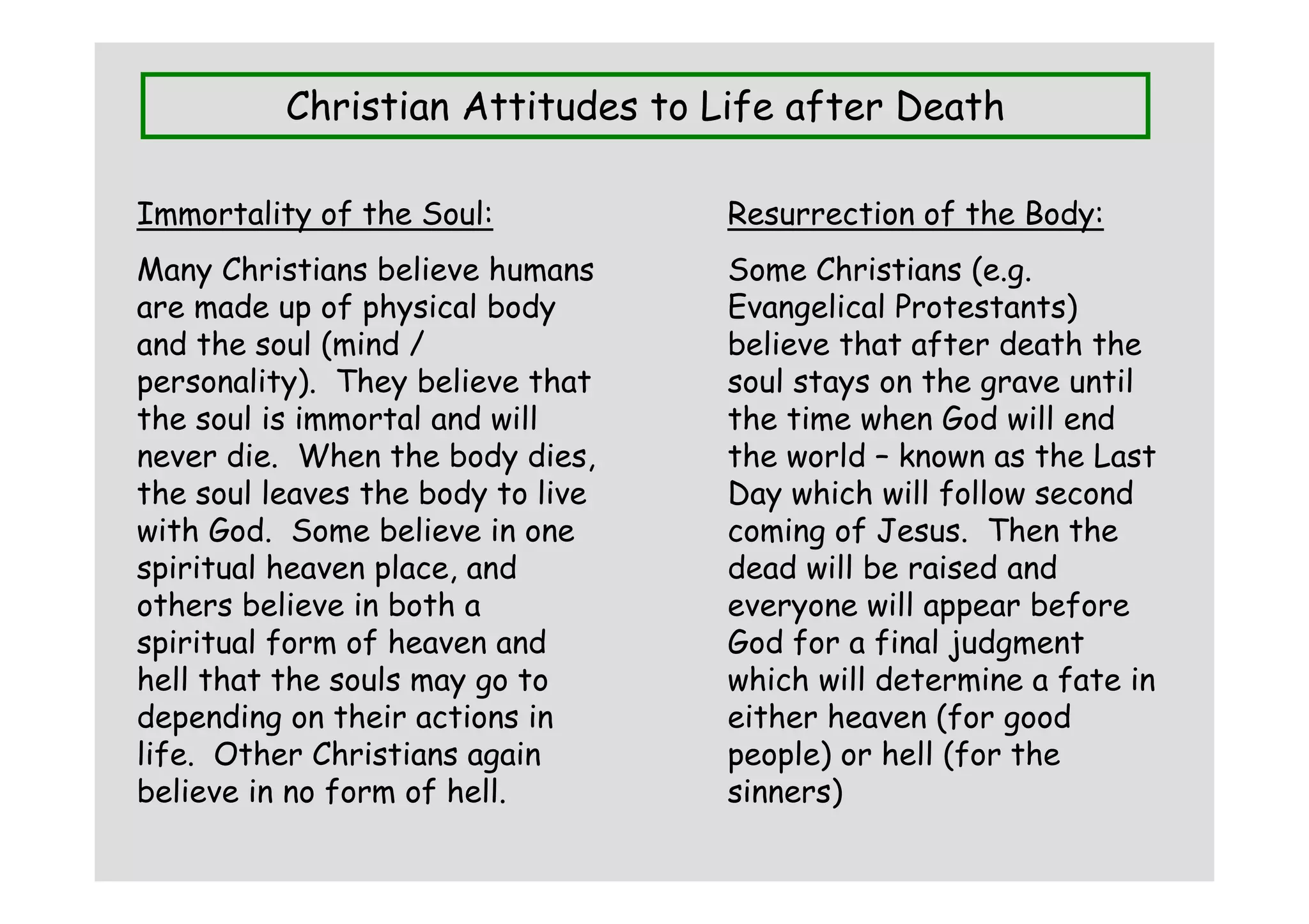 Matters Of Life And Death