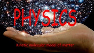 Kinetic molecular model of matter
 