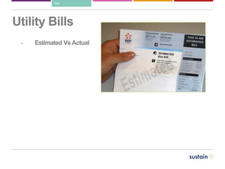 Data
Utility Bills
- Estimated VsActual
 