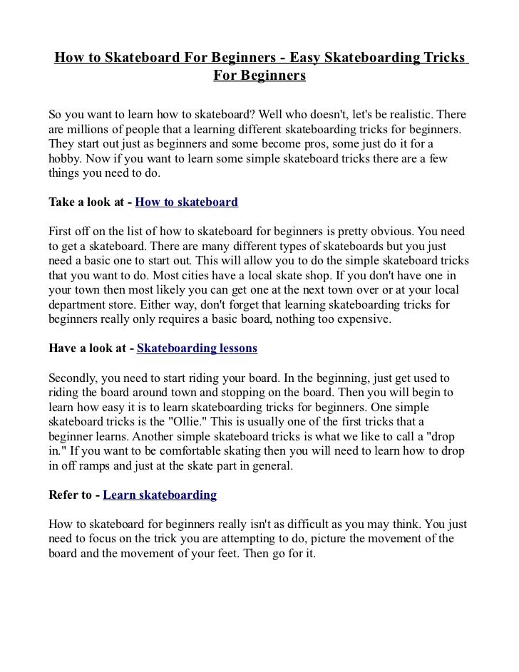 How to Skateboard For Beginners Easy Skateboarding Tricks For Beginners