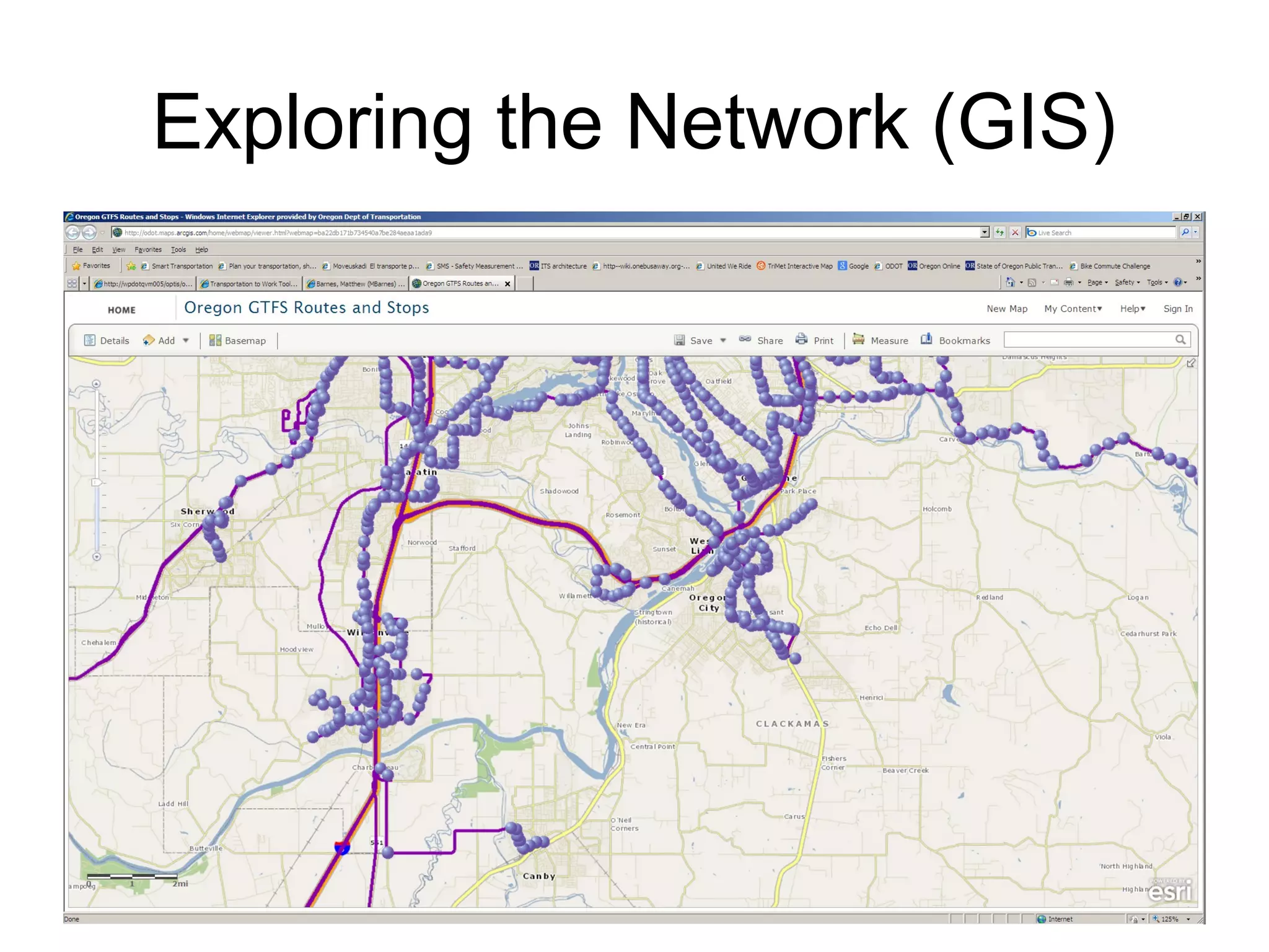 Exploring the Network (GIS)
 