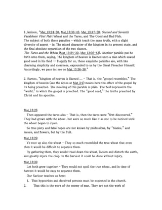 Matthew 13 commentary