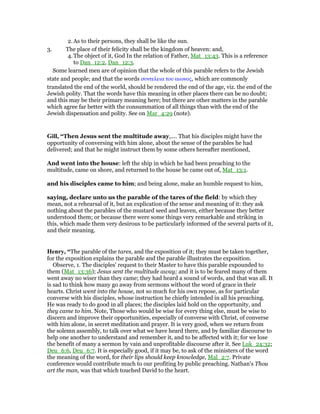 Matthew 13 commentary