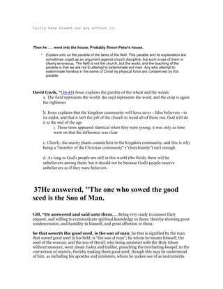 Matthew 13 commentary