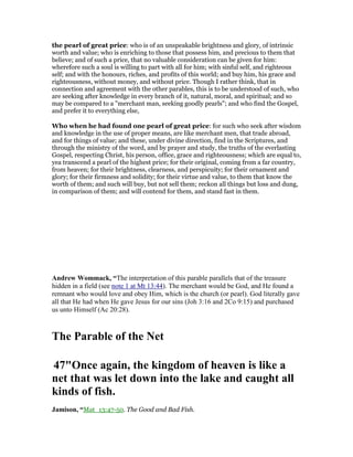 Matthew 13 commentary