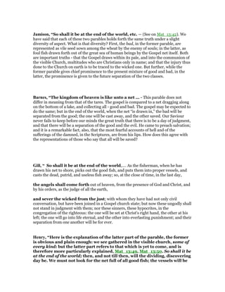 Matthew 13 commentary