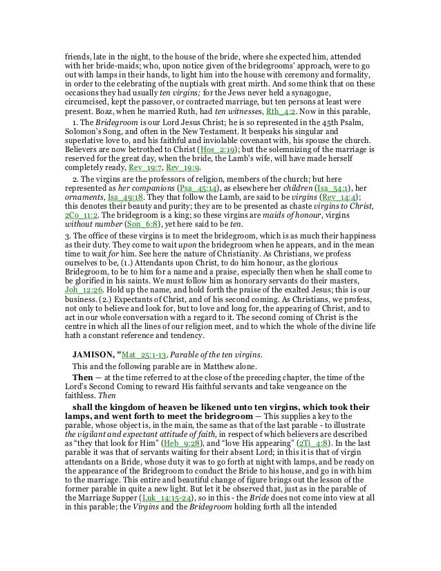 Matthew 25 Commentary matthew 25 commentary