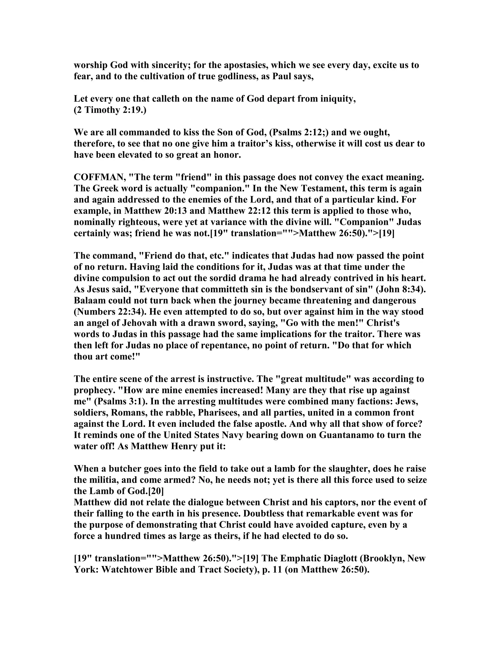 Matthew 26 commentary