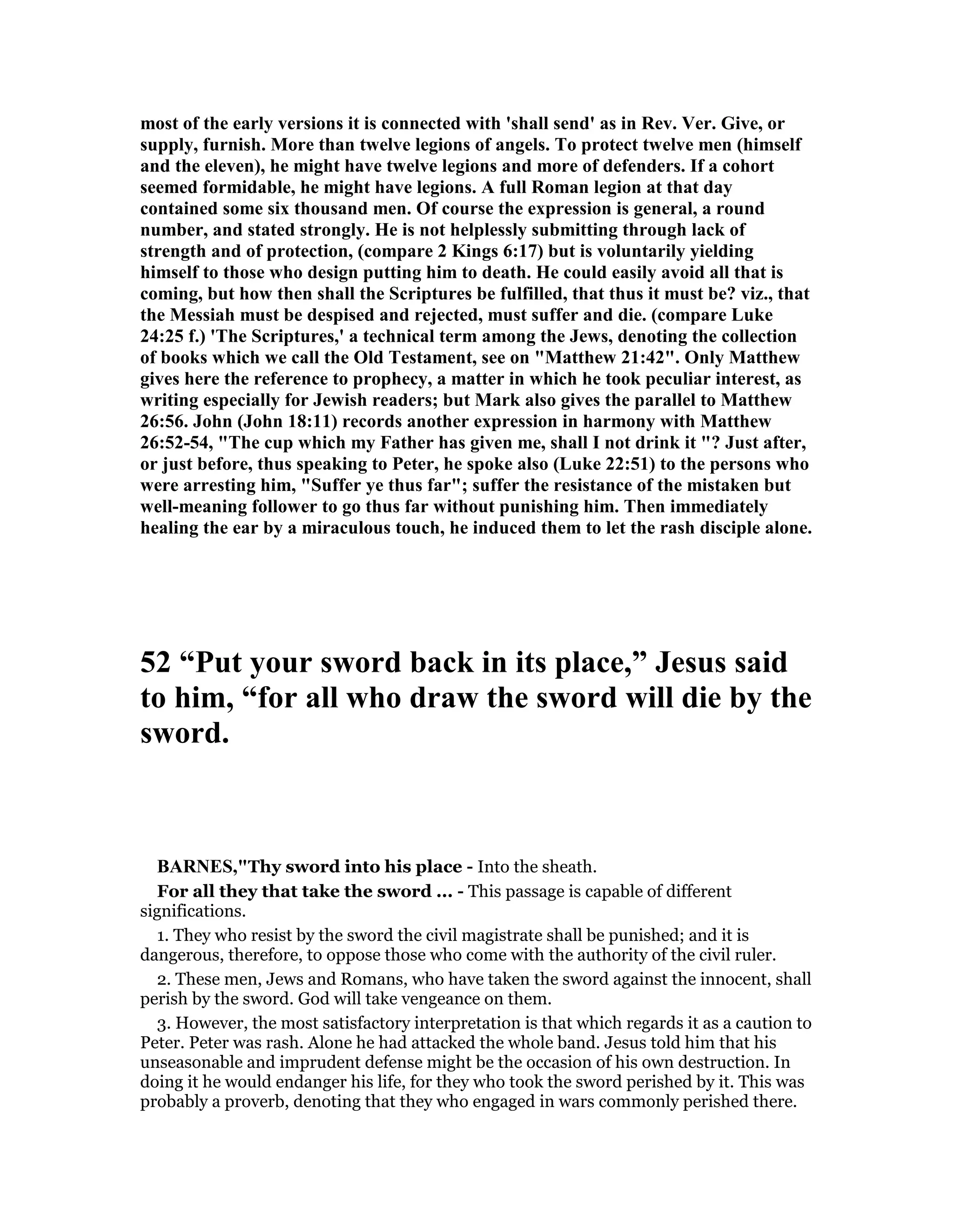 Matthew 26 commentary