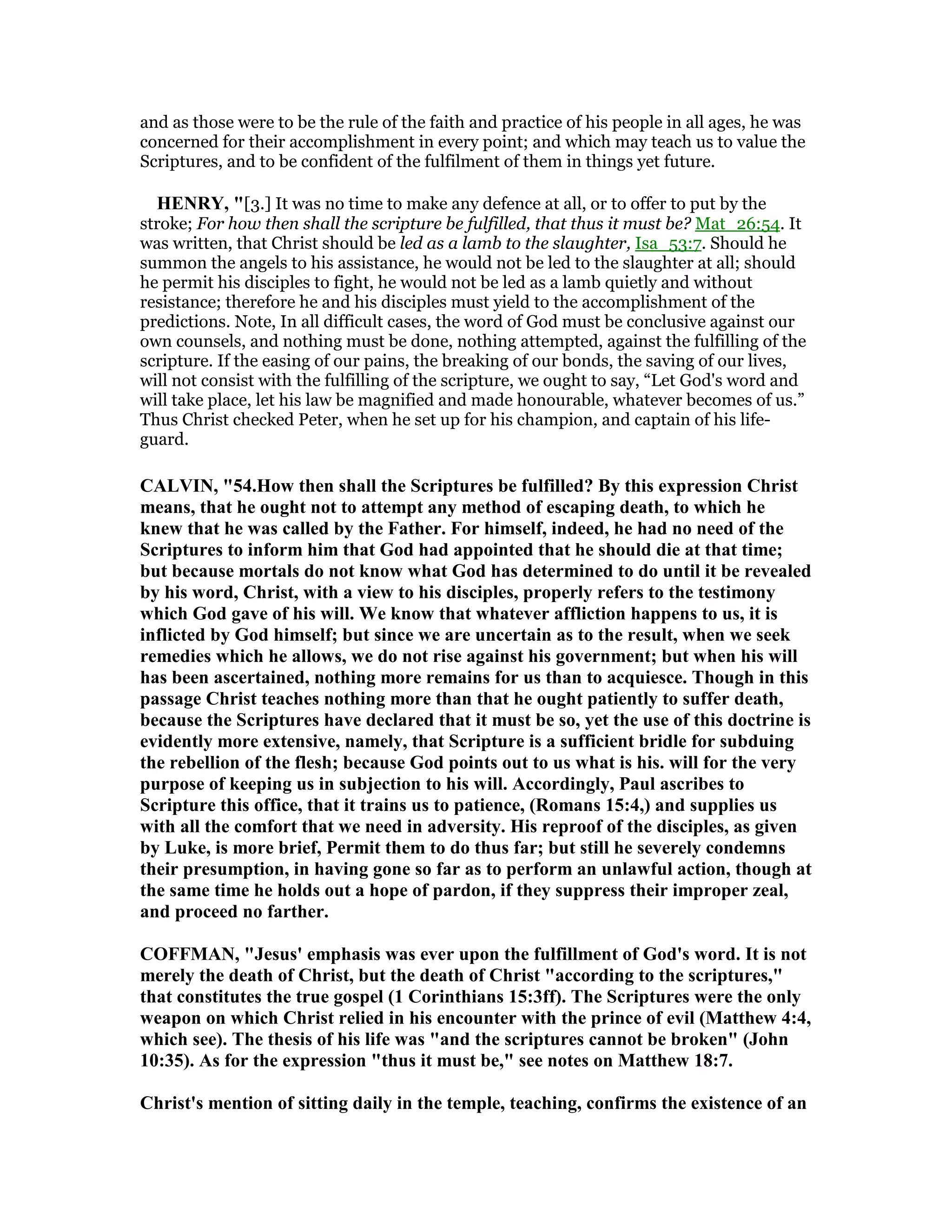 Matthew 26 commentary