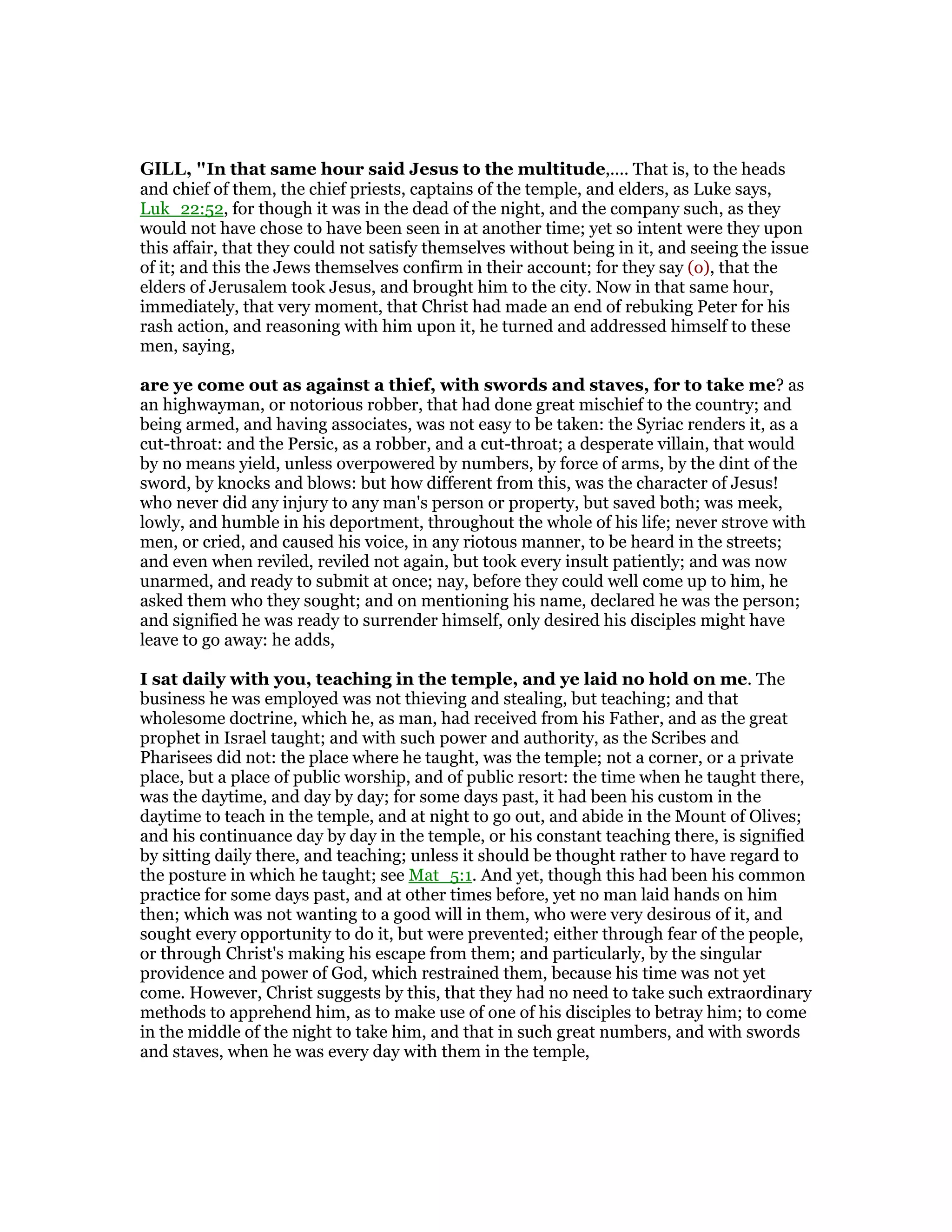 Matthew 26 commentary