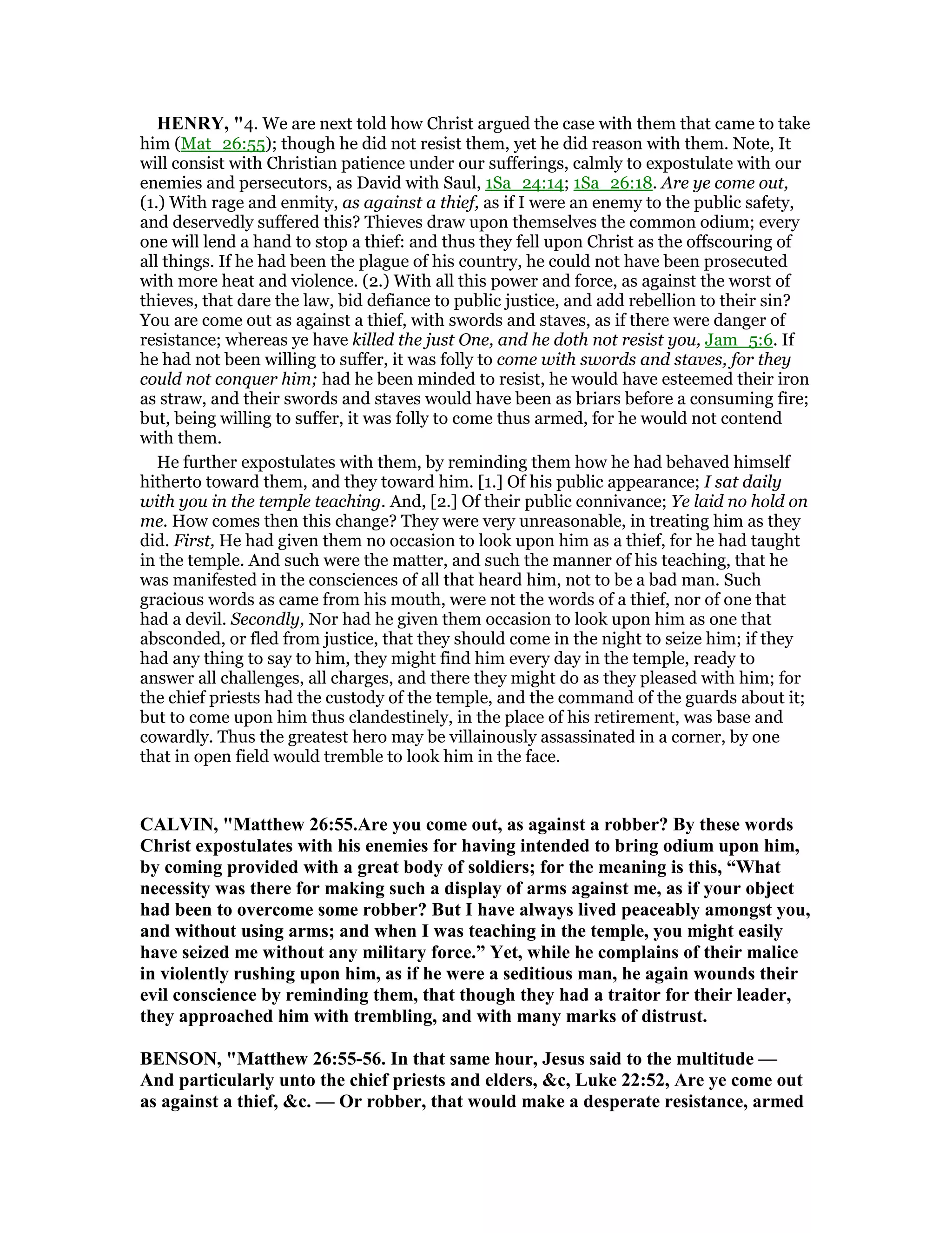 Matthew 26 commentary