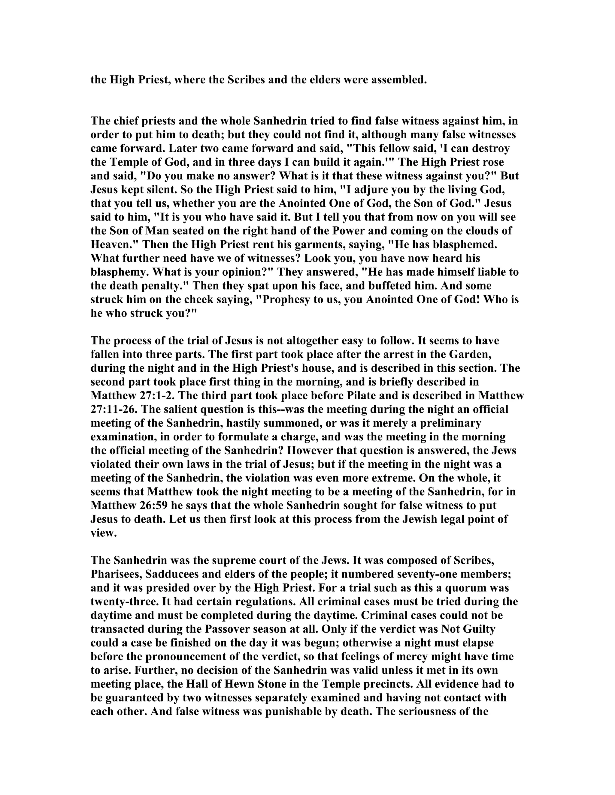 Matthew 26 commentary