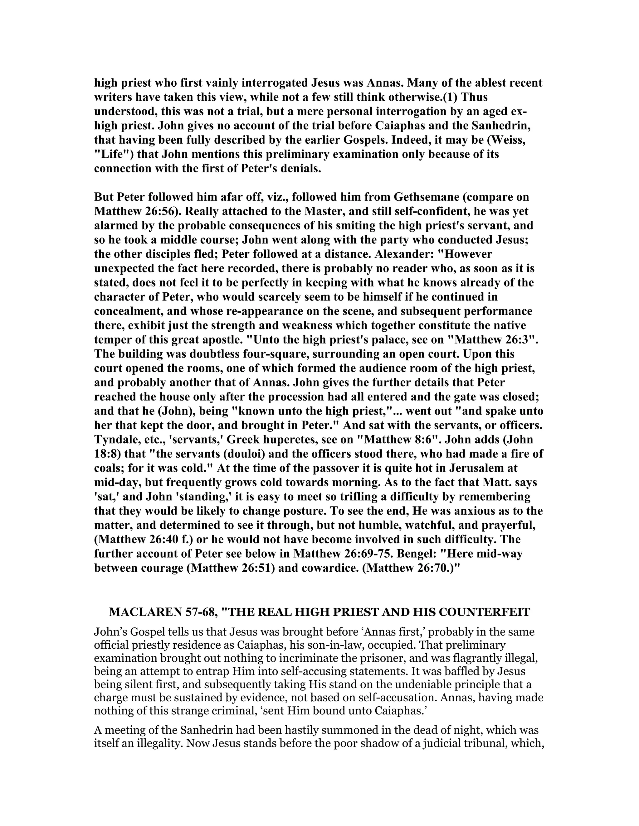 Matthew 26 commentary