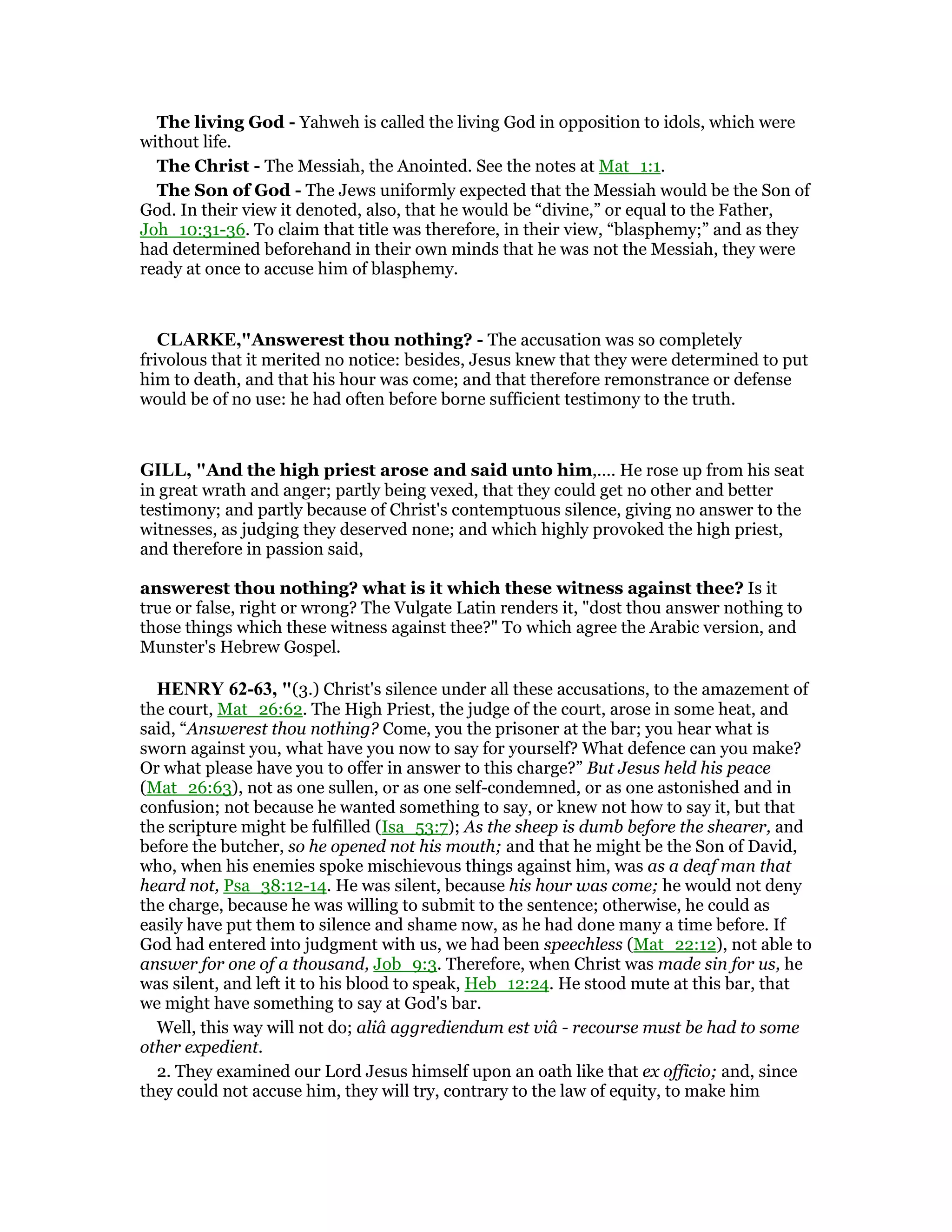 Matthew 26 commentary