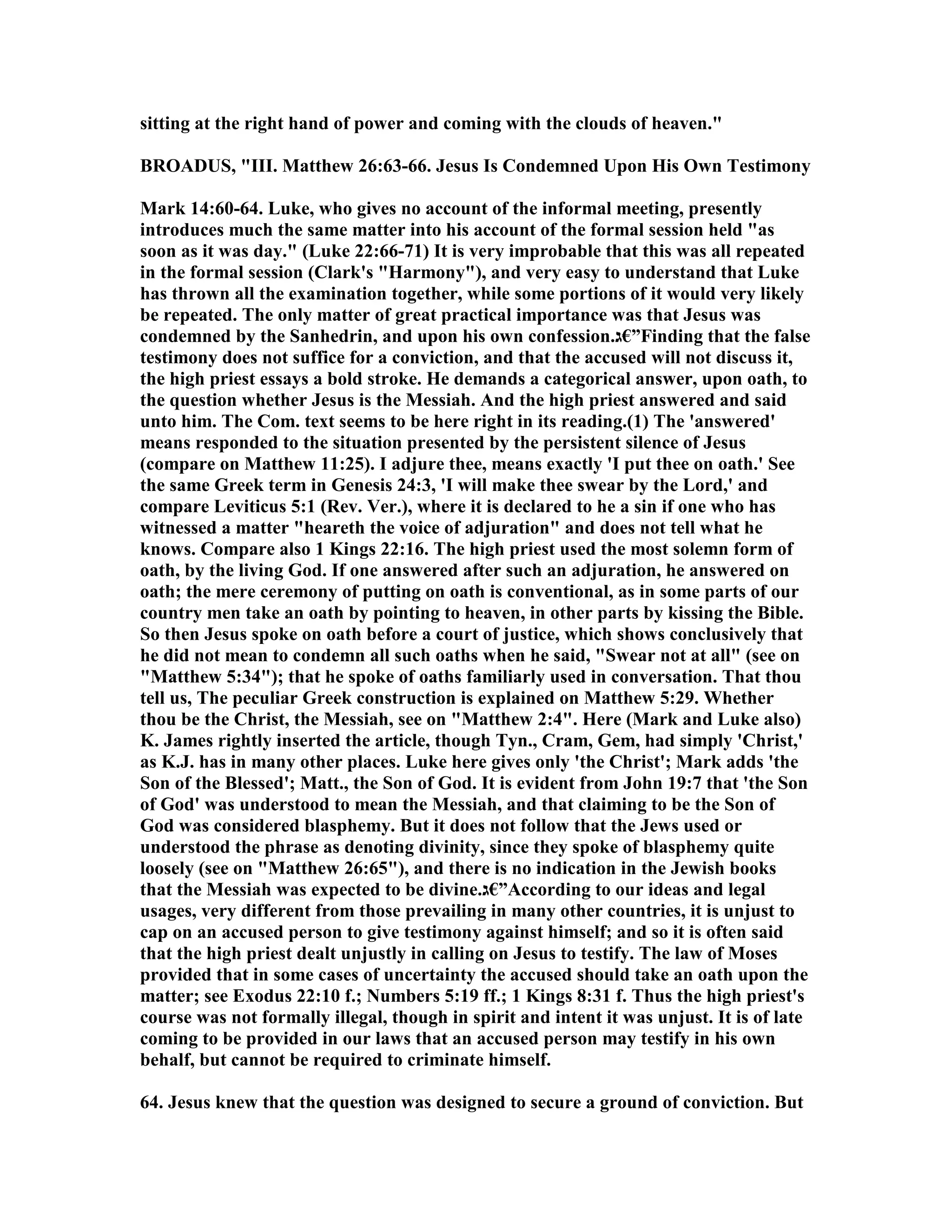 Matthew 26 commentary